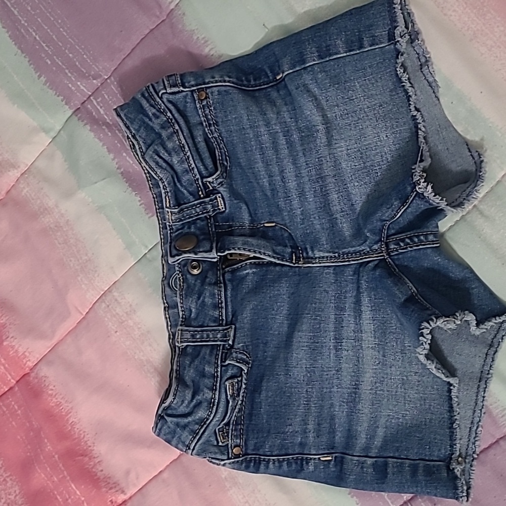 Girls denim shorts size 6
